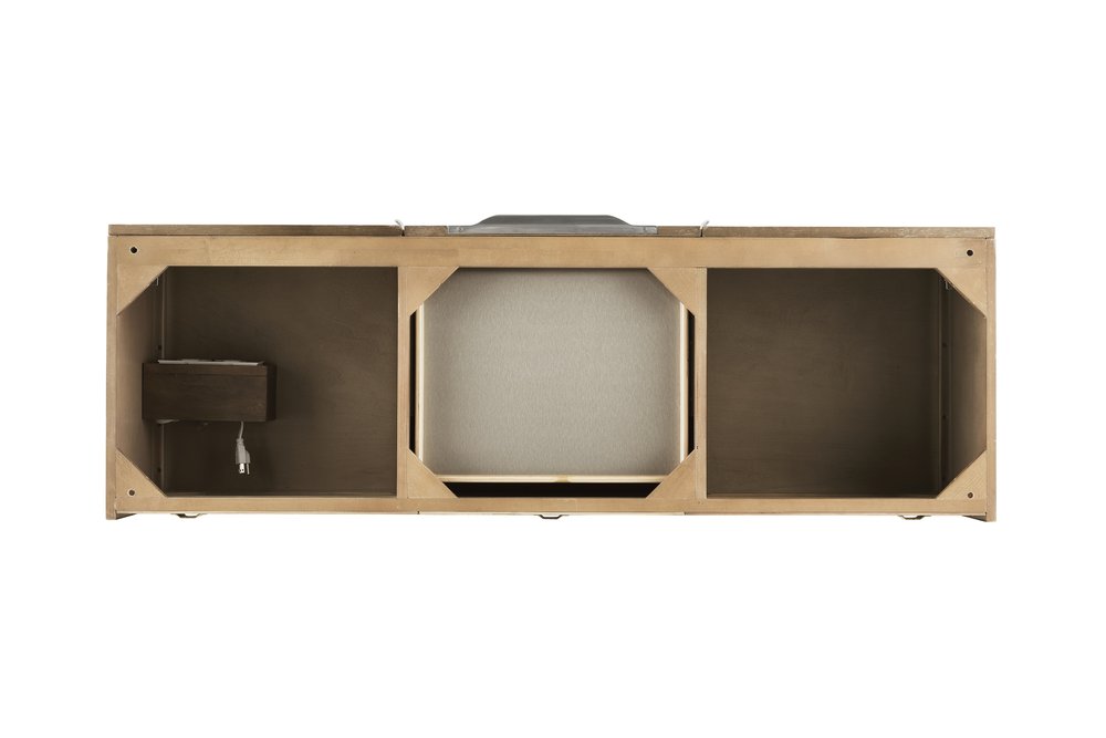 James Martin - Columbia 59" Double Vanity Cabinet, Latte Oak, No Hardware - 983-V59D-LTO view 2