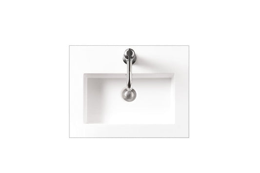 James Martin - Composite Countertop 20"W  x 15.4" D  Sink , White Glossy - CSP-S2016-WG view 1