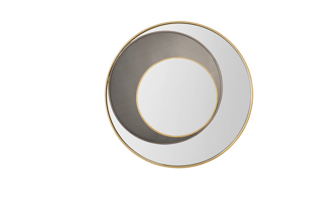 James Martin - Cosmos 35.4" Mirror, Radiant Gold and Onyx - 903-M35.4-RG-OX view 1