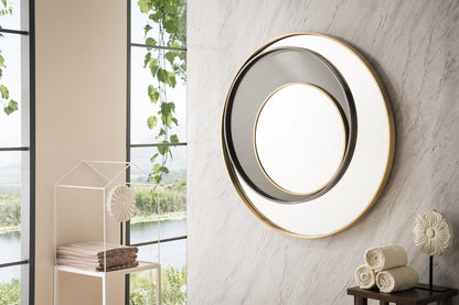 James Martin - Cosmos 35.4" Mirror, Radiant Gold and Onyx - 903-M35.4-RG-OX view 3