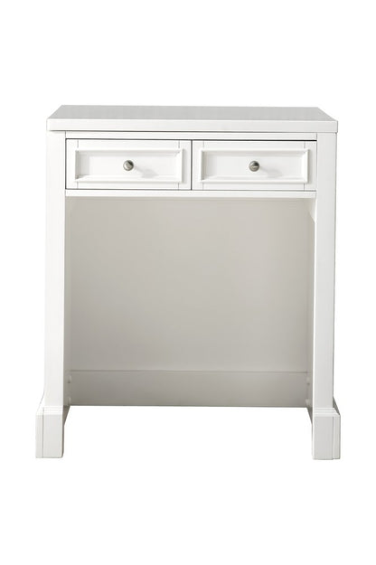 James Martin - De Soto 30" Countertop Unit, Bright White w/ 3 CM White Zeus Silestone Top - 825-CU30-BW-3WZ view 1