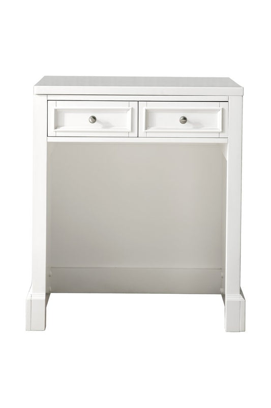 James Martin - De Soto 30" Countertop Unit, Bright White w/ 3 CM White Zeus Silestone Top - 825-CU30-BW-3WZ view 1