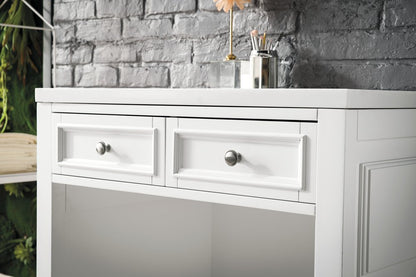 James Martin - De Soto 30" Countertop Unit, Bright White w/ 3 CM White Zeus Silestone Top - 825-CU30-BW-3WZ view 6