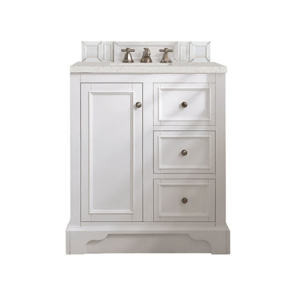 James Martin - De Soto 30" Single Vanity, Bright White w/ 3 CM Lime Delight Silestone Top - 825-V30-BW-3LDL view 1