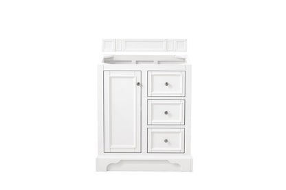James Martin - De Soto 30" Single Vanity, Bright White w/ 3 CM Parisien Bleu Silestone Top - 825-V30-BW-3PBL view 2