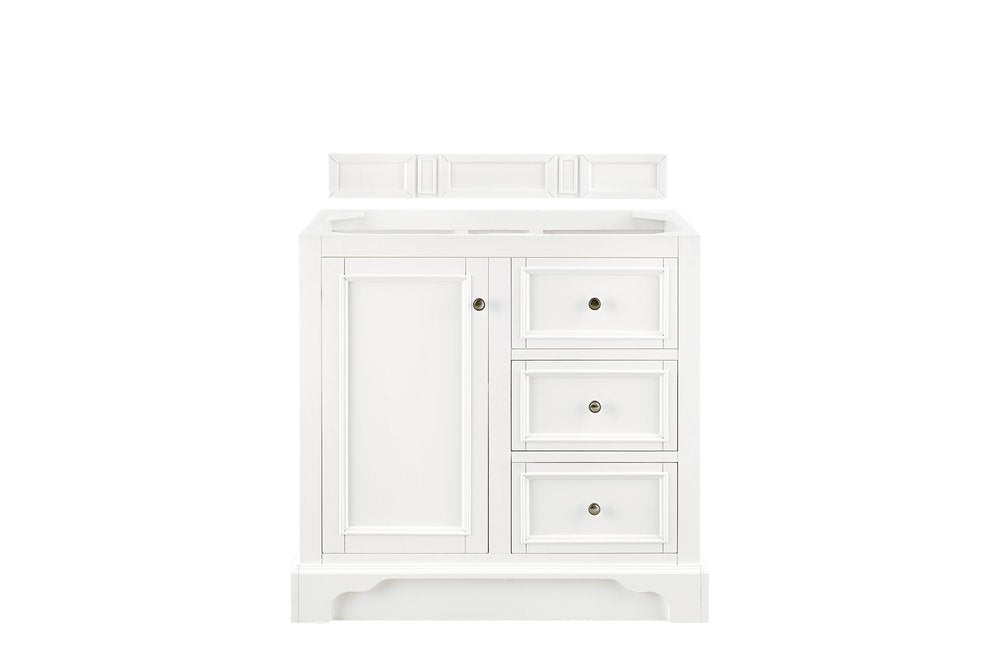 James Martin - De Soto 36" Single Vanity Cabinet, Bright White - 825-V36-BW view 1