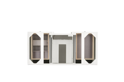 James Martin - De Soto 48" Single Vanity, Bright White, w/ 3 CM Phantome Eclos Top - 825-V48-BW-3PHT view 6