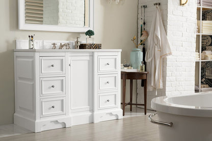 James Martin - De Soto 48" Single Vanity, Bright White w/ 3 CM White Zeus Silestone Top - 825-V48-BW-3WZ view 6