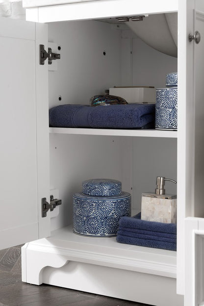James Martin - De Soto 72" Double Vanity, Bright White w/ 3 CM White Zeus Silestone Top - 825-V72-BW-3WZ view 5