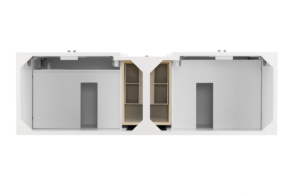James Martin - De Soto 72" Double Vanity Cabinet, Bright White - 825-V72-BW view 2