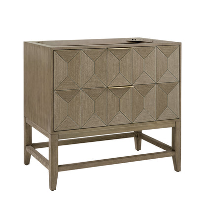 James Martin - Emmeline 36" Single Vanity Cabinet, Pebble Oak - D100-V36-PBO view 1
