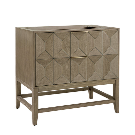 James Martin - Emmeline 36" Single Vanity Cabinet, Pebble Oak - D100-V36-PBO view 1