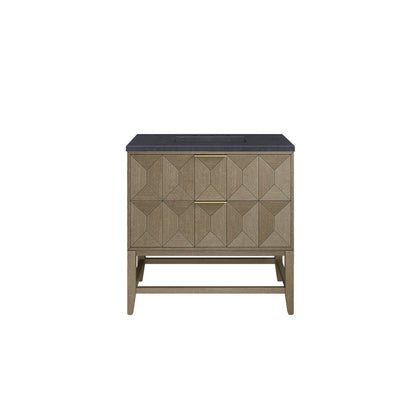 James Martin - Emmeline 36" Single Vanity, Pebble Oak w/ 3 CM Charcoal Soapstone Top - D100-V36-PBO-3CSP view 1