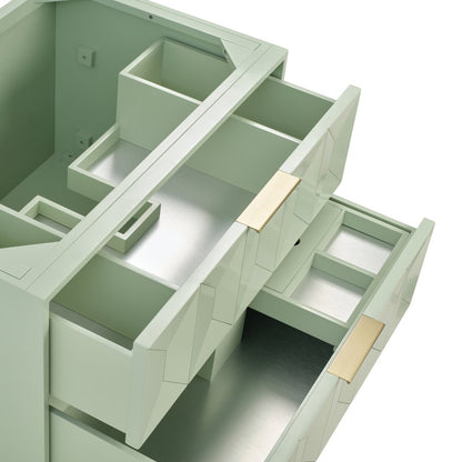 James Martin - Emmeline 36" Single Vanity, Pistachio w/ 3 CM Parisien Bleu Top - D100-V36-PST-3PBL view 13