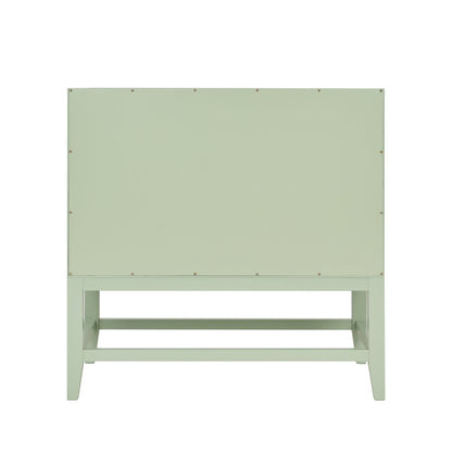 James Martin - Emmeline 36" Single Vanity, Pistachio, w/ 3 CM Siberian Silestone Top - D100-V36-PST-3SFR view 8
