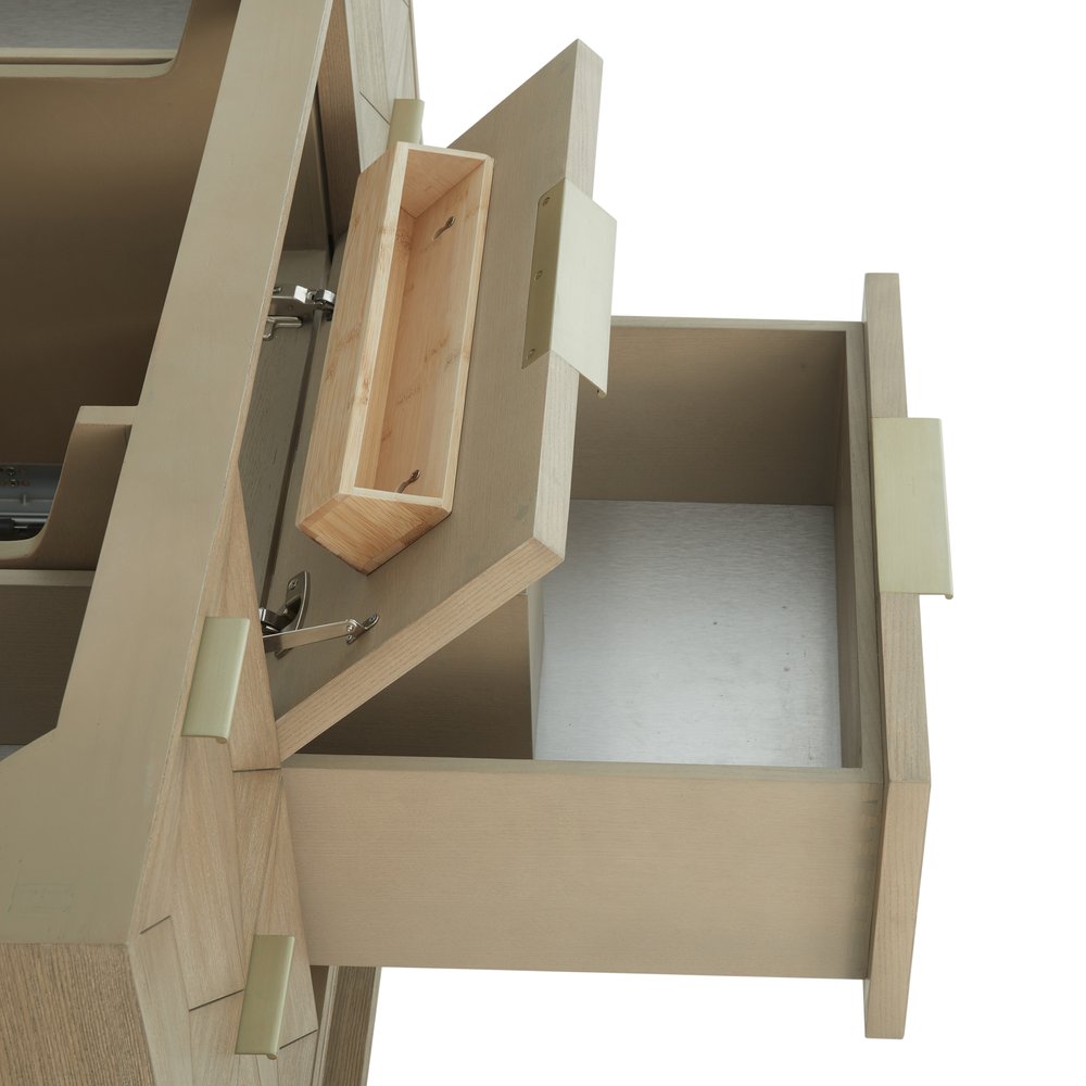 James Martin - Emmeline 48" Single Vanity, Pebble Oak w/ 3 CM Ethereal Noctis Silestone Top - D100-V48-PBO-3ENC view 13