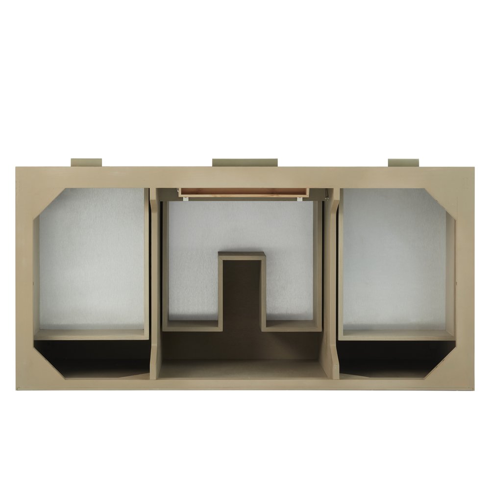 James Martin - Emmeline 48" Single Vanity, Pebble Oak w/ 3 CM Parisien Bleu Silestone Top - D100-V48-PBO-3PBL view 5