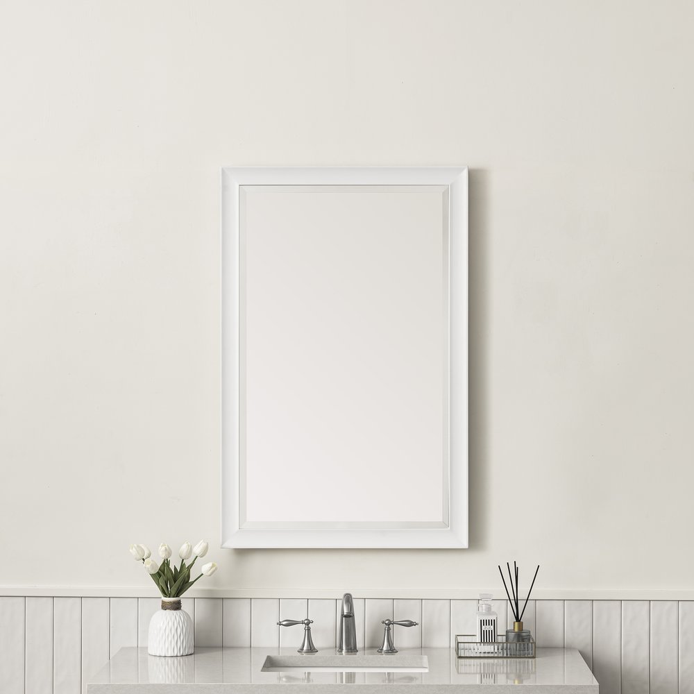 James Martin - Glenbrooke 26" Mirror, Bright White - 735-M26-BW view 3