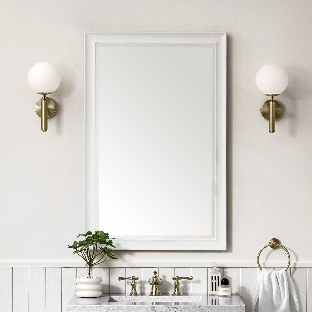 James Martin - Glenbrooke 26" Mirror, Bright White - 735-M26-BW view 4