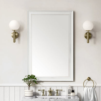 James Martin - Glenbrooke 26" Mirror, Bright White - 735-M26-BW view 4