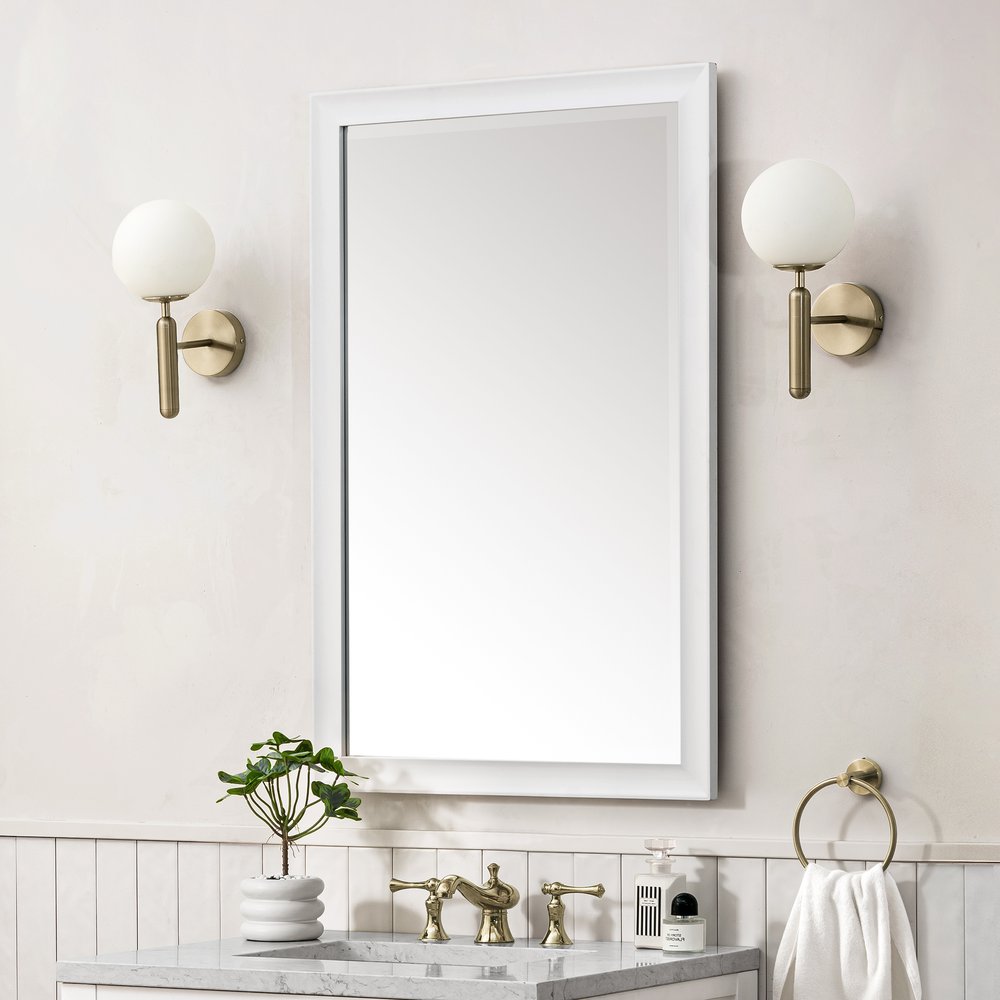 James Martin - Glenbrooke 26" Mirror, Bright White - 735-M26-BW view 6