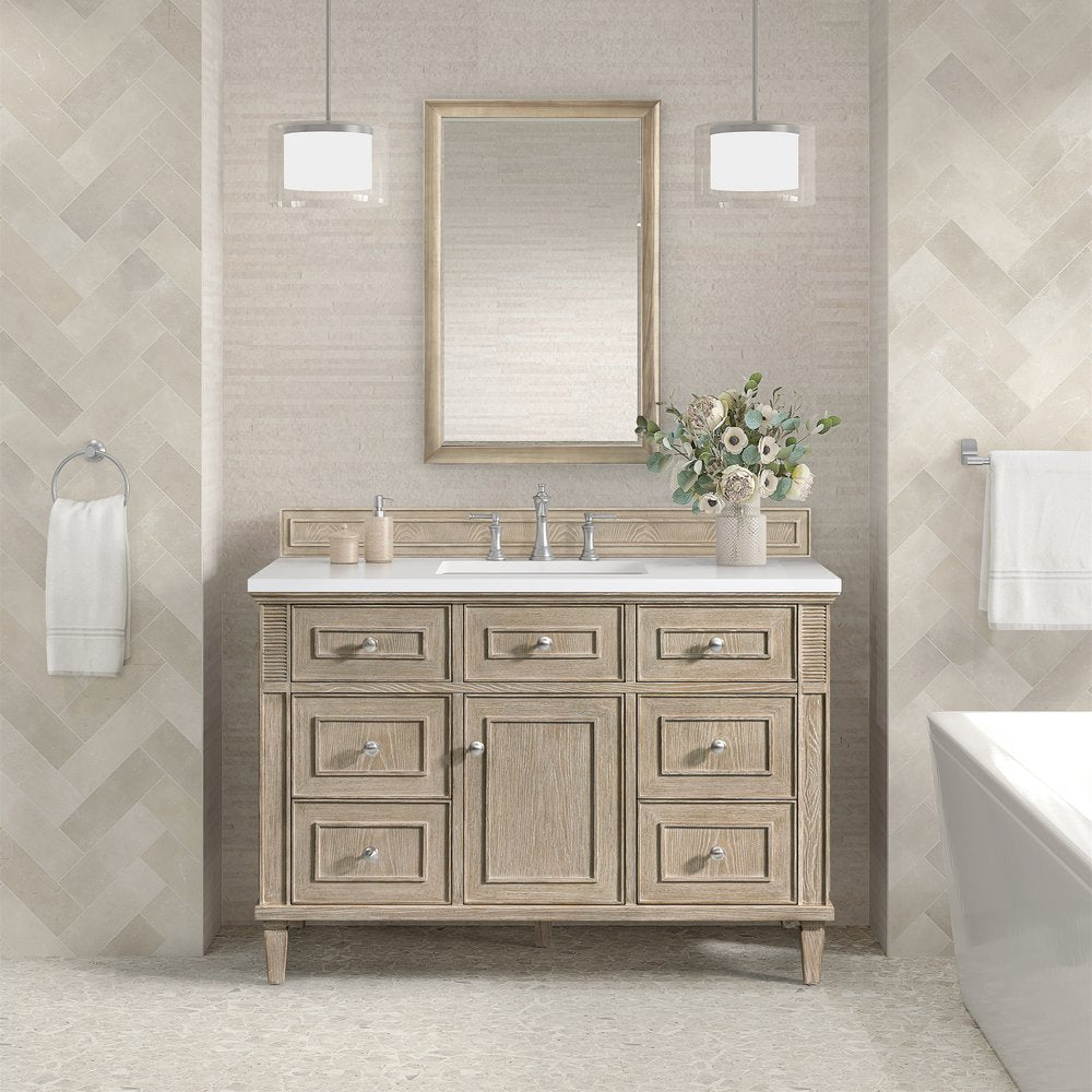 James Martin - Glenbrooke 26" Mirror, Whitewashed Oak - 735-M26-WWO view 3