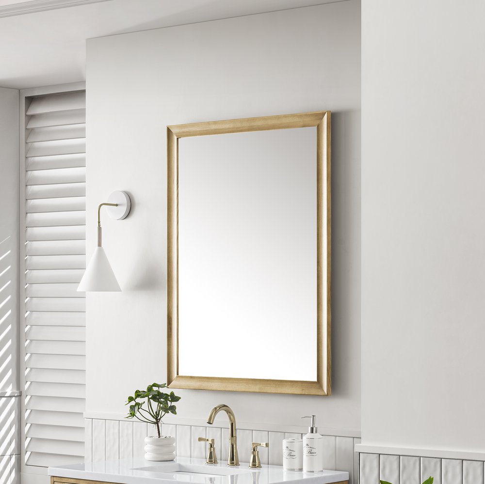 James Martin - Glenbrooke 30" Mirror, Light Natural Oak - 735-M30-LNO view 3