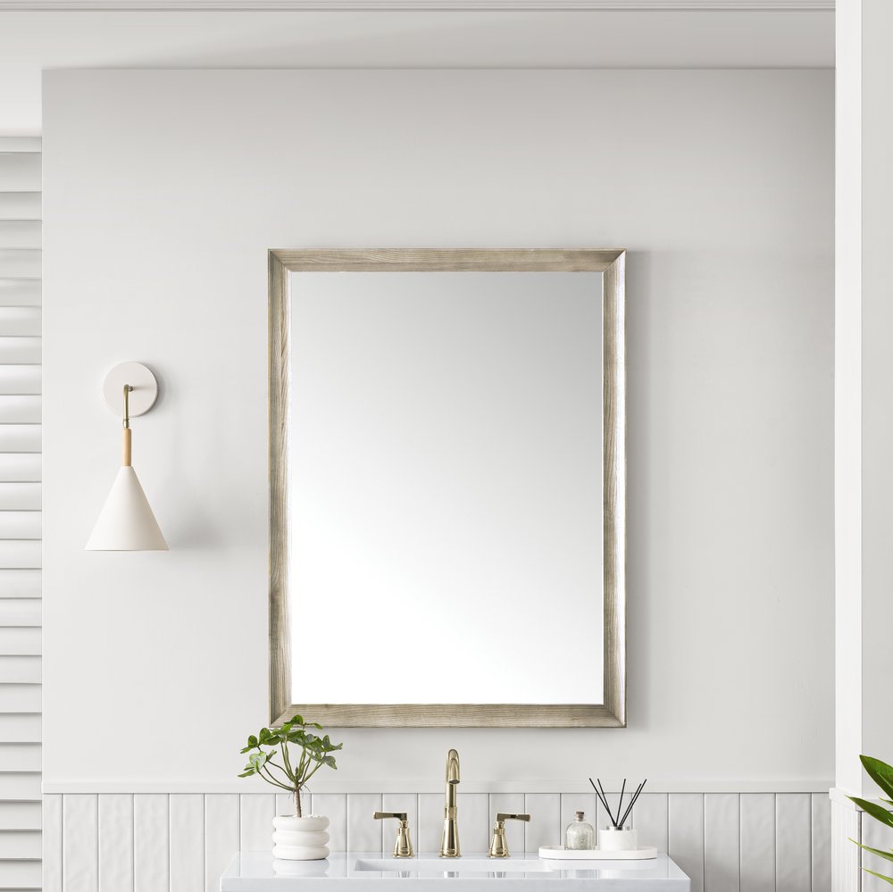 James Martin - Glenbrooke 30" Mirror, Whitewashed Oak - 735-M30-WWO view 2