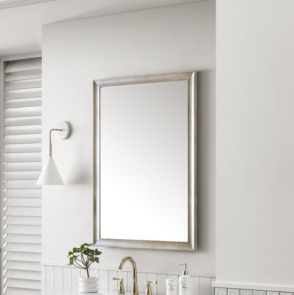 James Martin - Glenbrooke 30" Mirror, Whitewashed Oak - 735-M30-WWO view 3