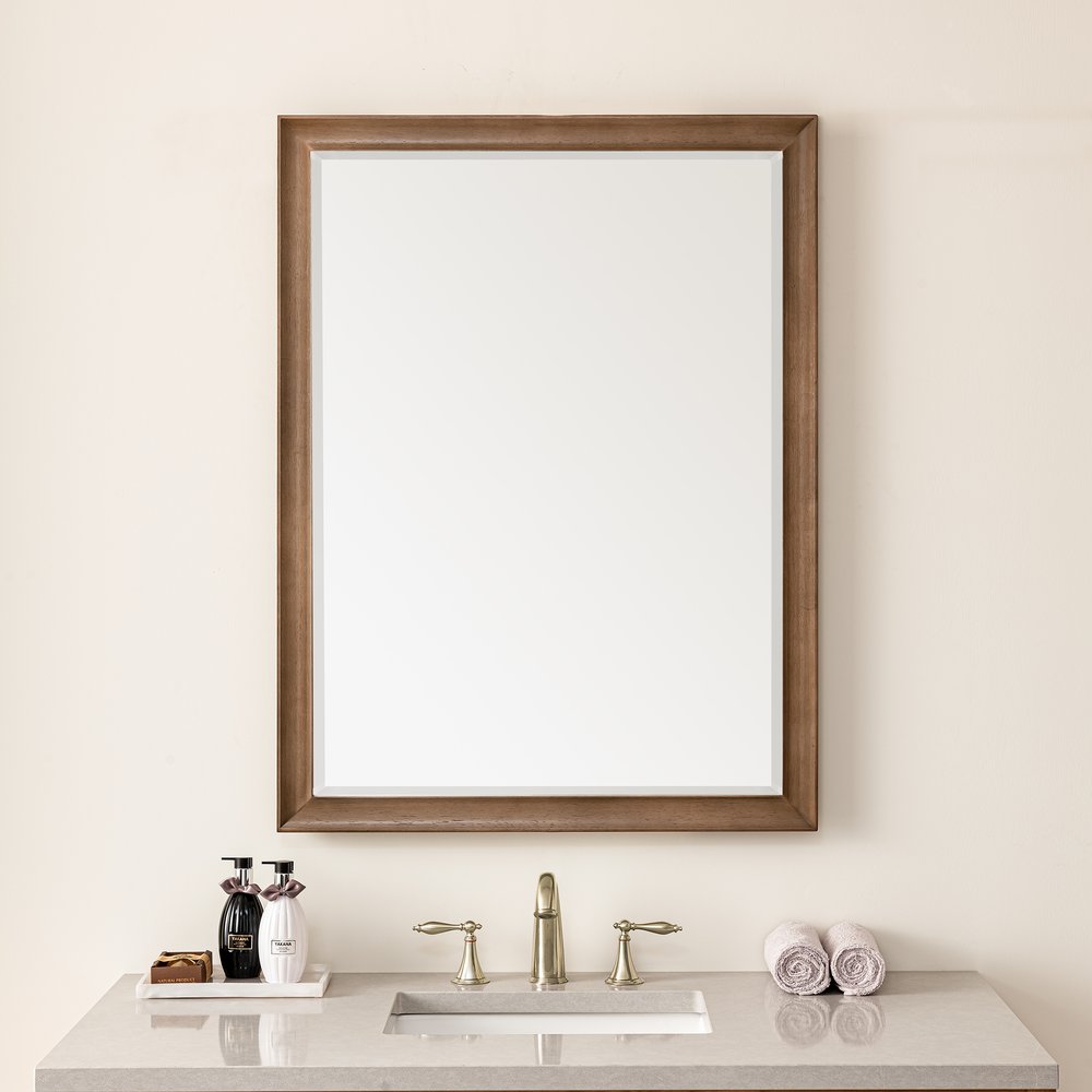 James Martin - Glenbrooke 30" Mirror, Whitewashed Walnut - 735-M30-WWW view 2