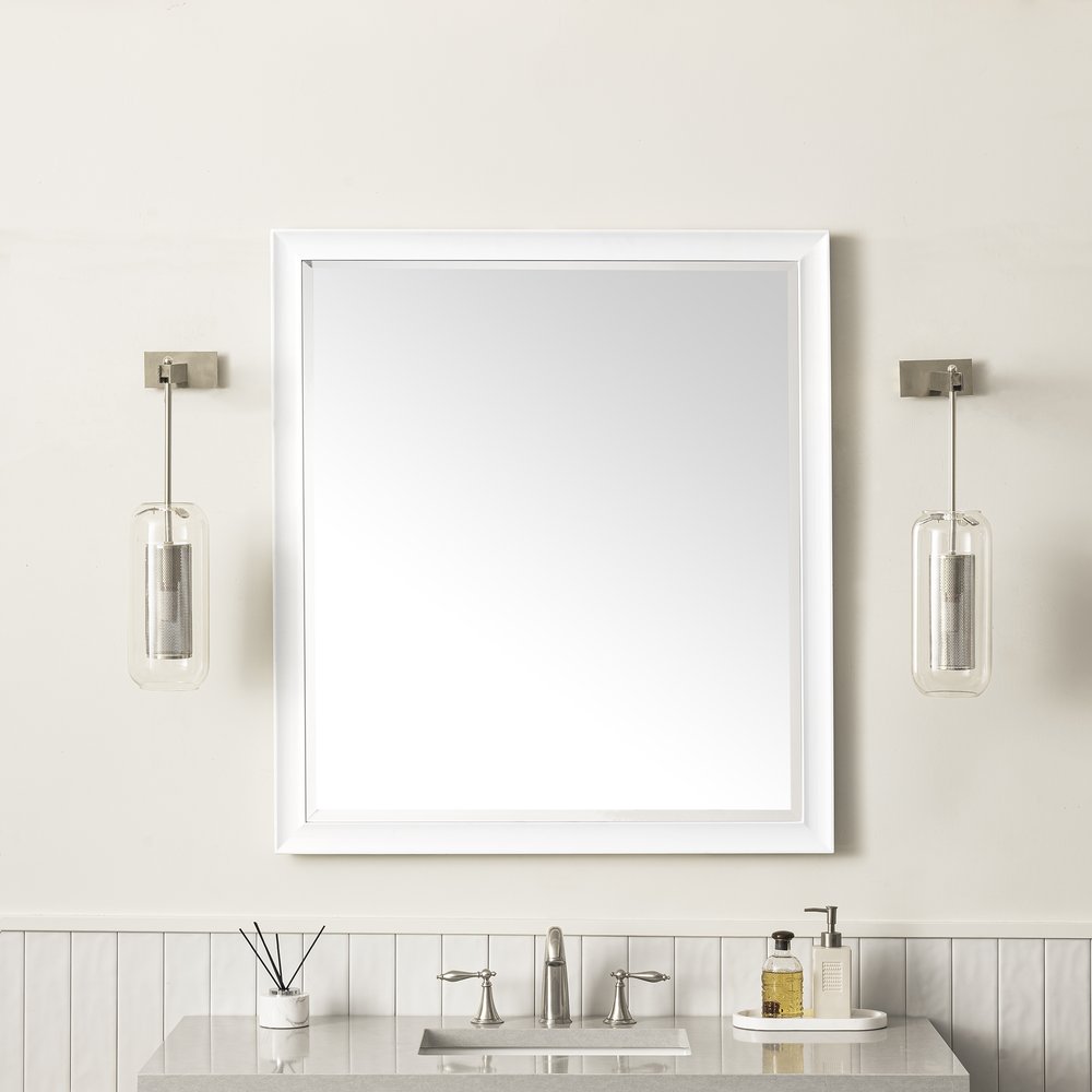 James Martin - Glenbrooke 36" Mirror, Bright White - 735-M36-BW view 2