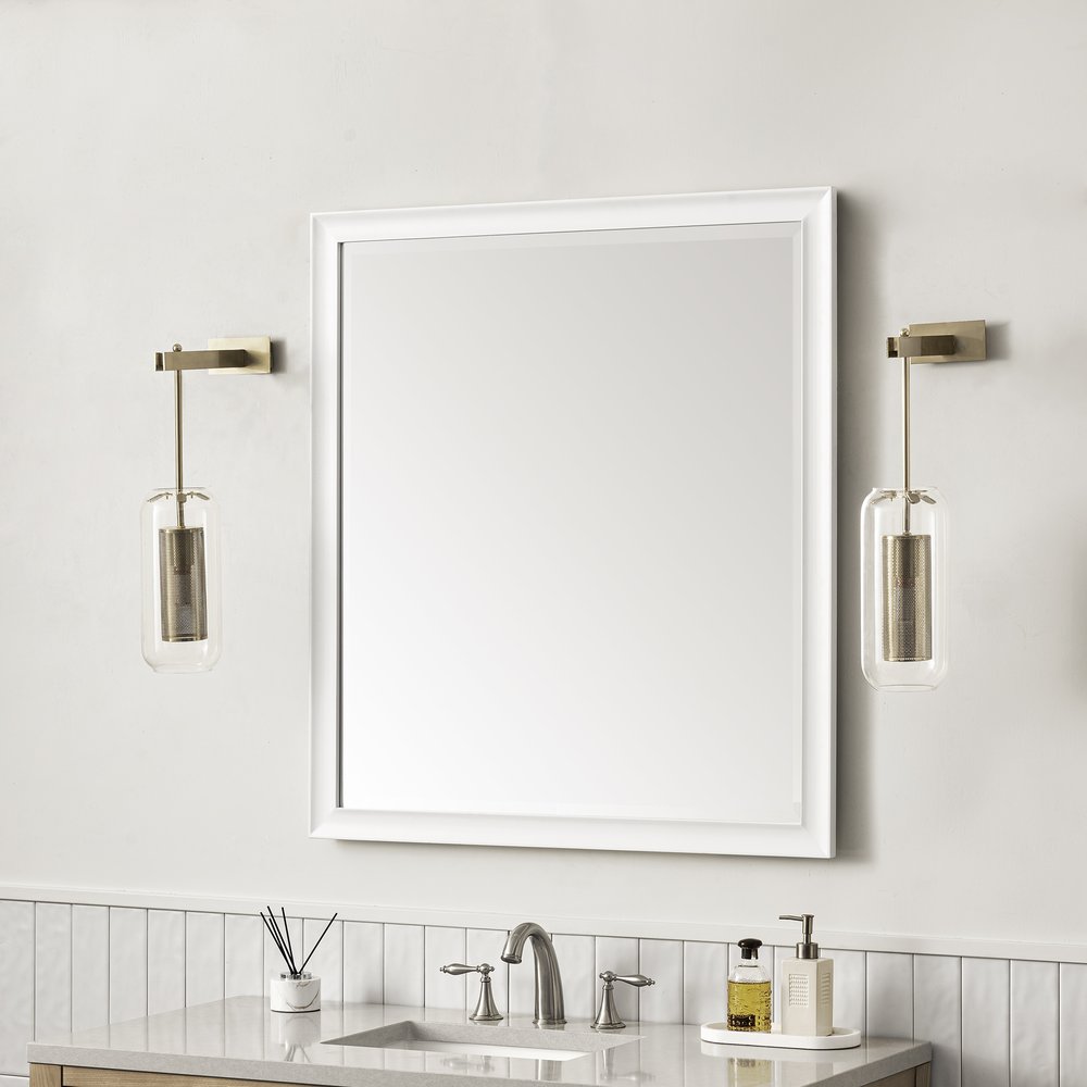 James Martin - Glenbrooke 36" Mirror, Bright White - 735-M36-BW view 3