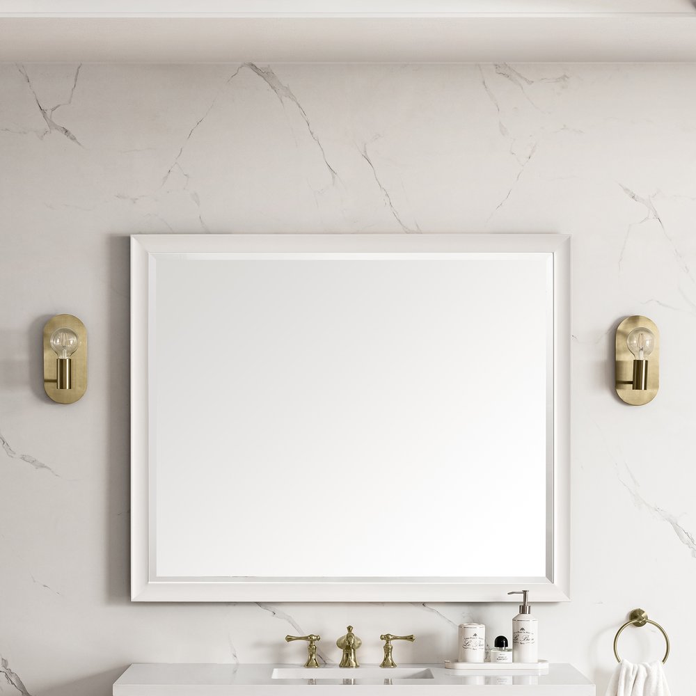 James Martin - Glenbrooke 48" Mirror, Bright White - 735-M48-BW view 2