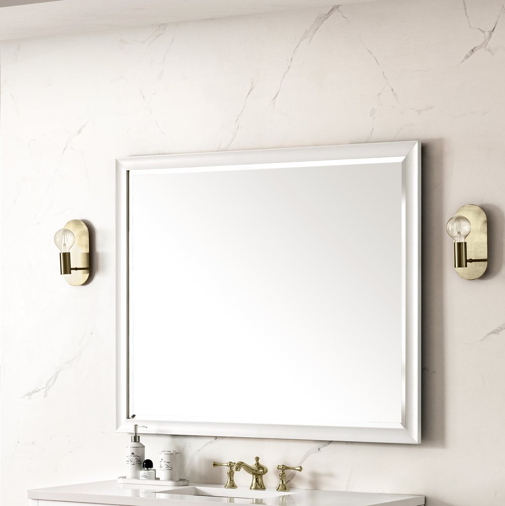 James Martin - Glenbrooke 48" Mirror, Bright White - 735-M48-BW view 3