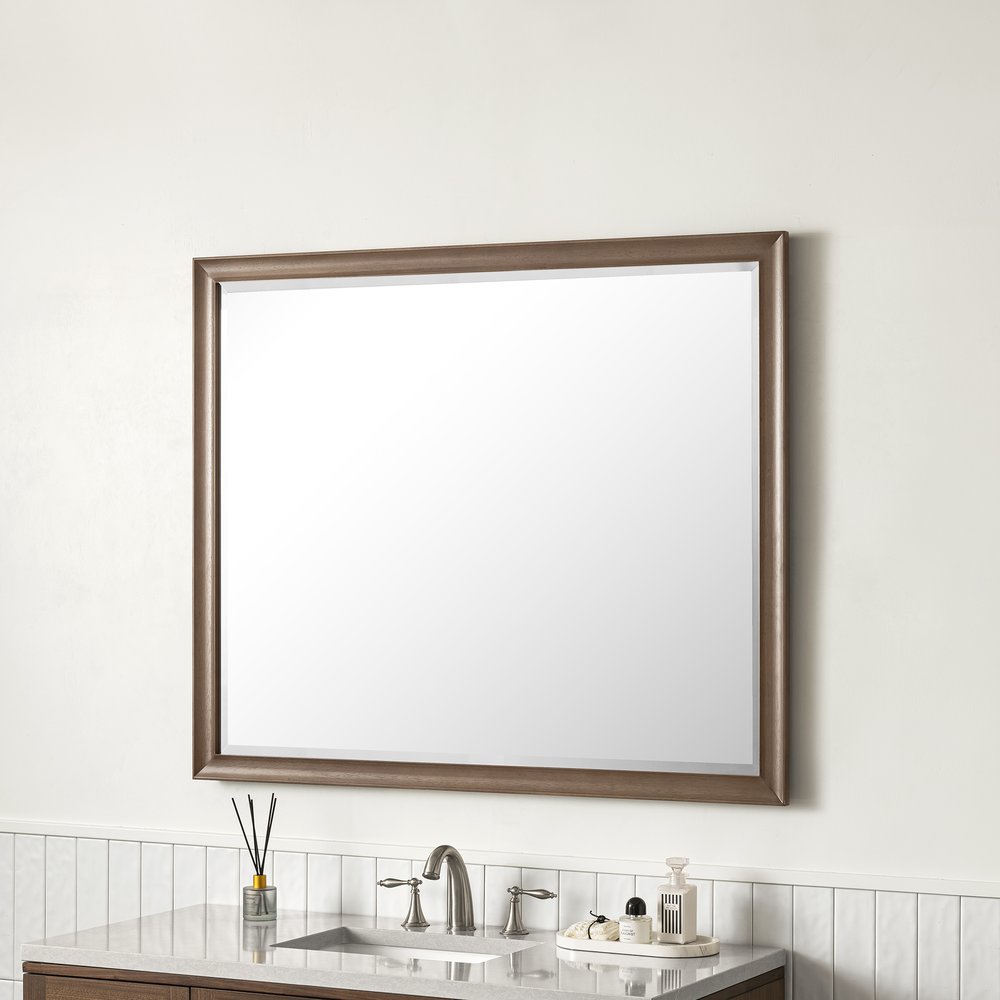 James Martin - Glenbrooke 48" Mirror, Whitewashed Walnut - 735-M48-WWW view 3