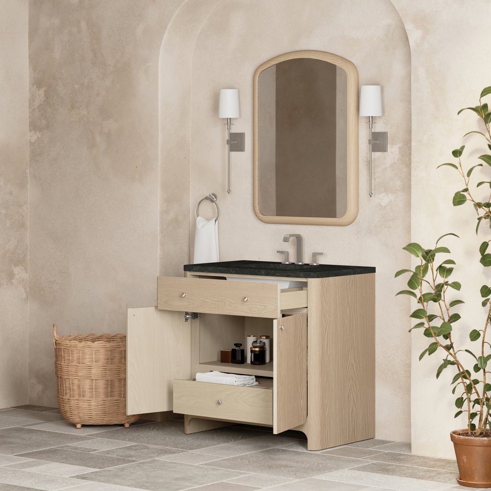 James Martin - Gracyn 36" Single Vanity, Coastal Driftwood, w/ 3 CM Phantome Eclos Widespread Top - D125-V36-CSD-WPHT view 4