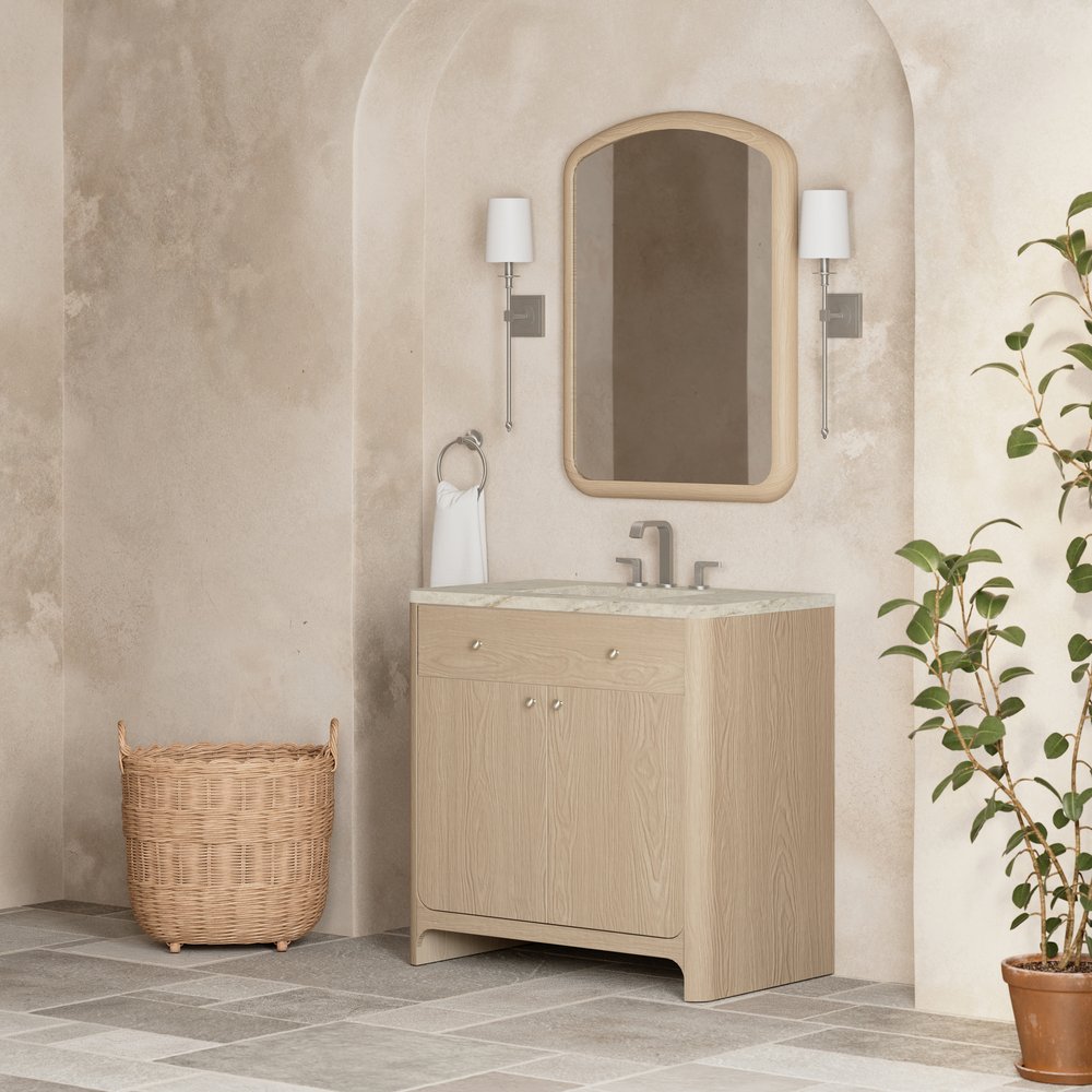 James Martin - Gracyn 36" Single Vanity, Coastal Driftwood, w/ 3 CM Tajnar Eclos Widespread Top - D125-V36-CSD-WTJR view 3