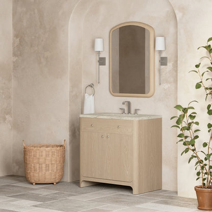 James Martin - Gracyn 36" Single Vanity, Coastal Driftwood, w/ 3 CM Tajnar Eclos Widespread Top - D125-V36-CSD-WTJR view 3