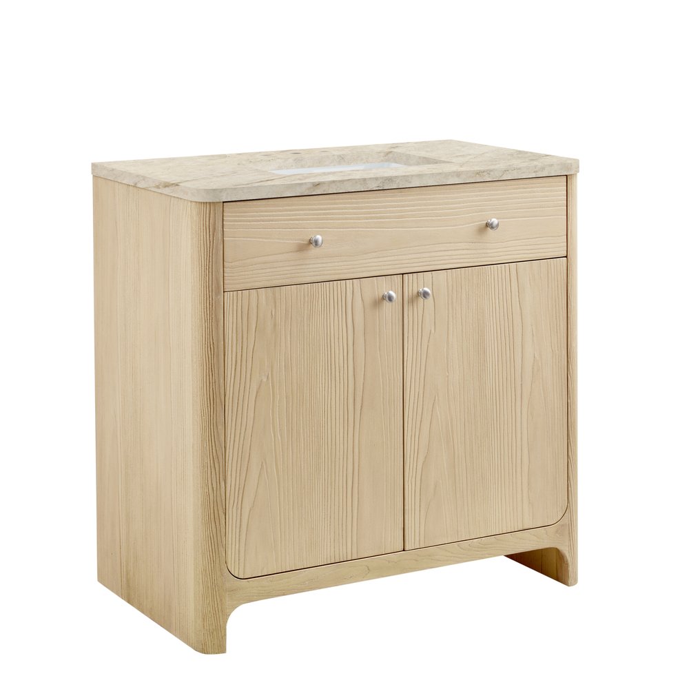 James Martin - Gracyn 36" Single Vanity, Coastal Driftwood, w/ 3 CM Tajnar Eclos Widespread Top - D125-V36-CSD-WTJR view 6