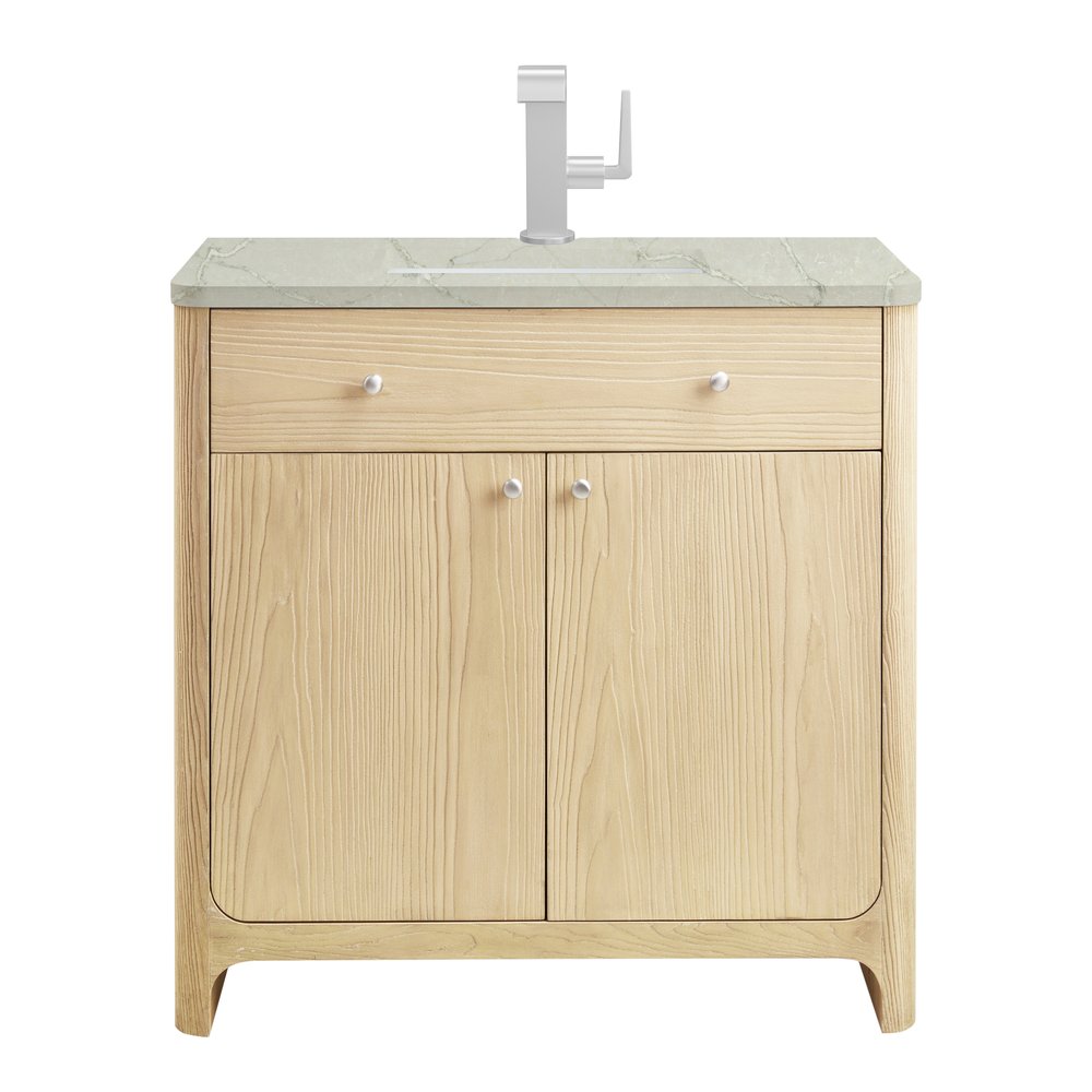 James Martin - Gracyn 36" Single Vanity, Coastal Driftwood, w/ 3 CM Victorian Silver Quartz Top - D125-V36-CSD-3VSL view 1