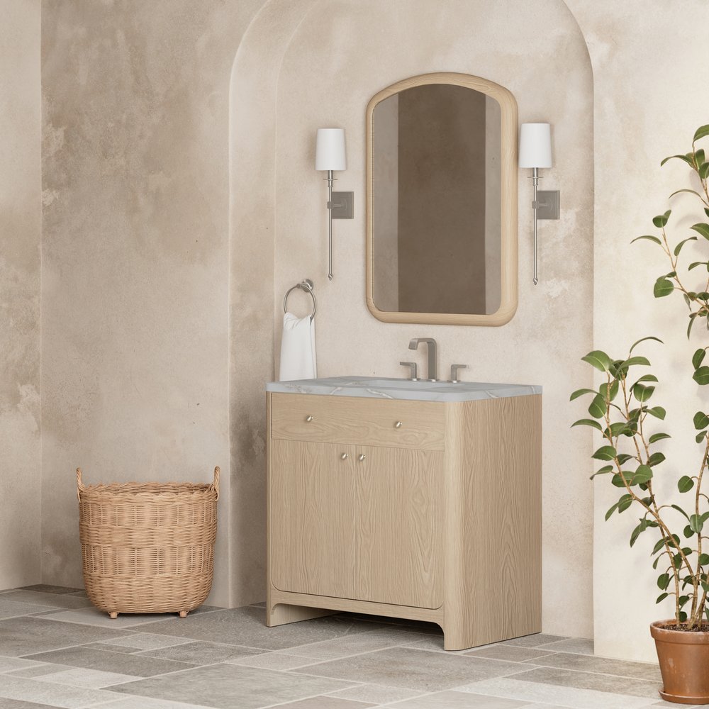 James Martin - Gracyn 36" Single Vanity, Coastal Driftwood, w/ 3 CM Victorian Silver Quartz Widespread Top - D125-V36-CSD-WVSL view 3