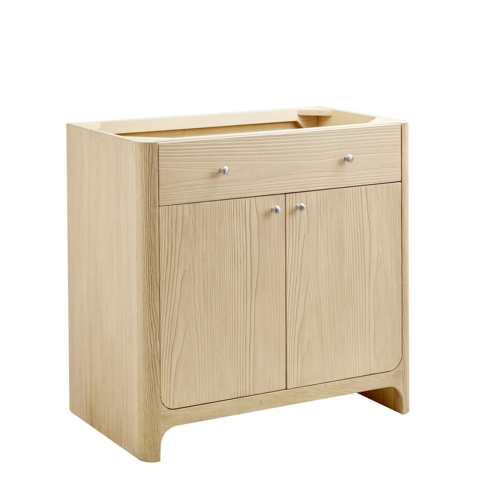 James Martin - Gracyn 36" Single Vanity, Coastal Driftwood, w/ 3 CM White Zeus Quartz Top - D125-V36-CSD-3WZ view 2