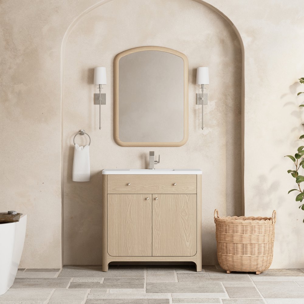 James Martin - Gracyn 36" Single Vanity, Coastal Driftwood, w/ 3 CM White Zeus Quartz Top - D125-V36-CSD-3WZ view 3
