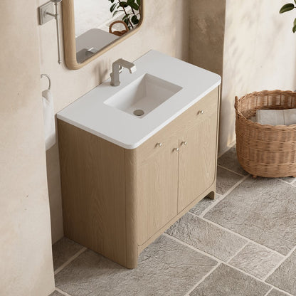 James Martin - Gracyn 36" Single Vanity, Coastal Driftwood, w/ 3 CM White Zeus Quartz Top - D125-V36-CSD-3WZ view 7