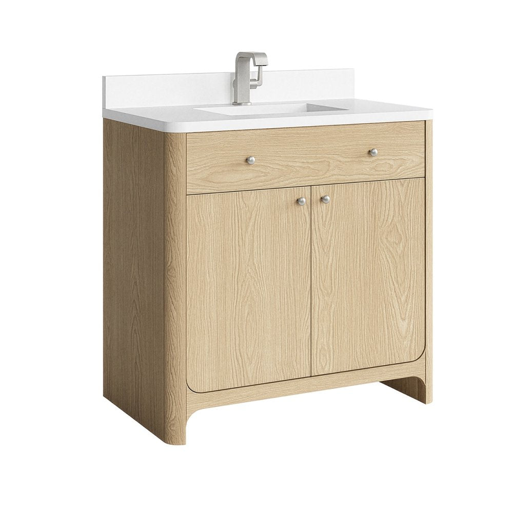 James Martin - Gracyn 36" Single Vanity, Coastal Driftwood, w/ 3 CM White Zeus Quartz Top - D125-V36-CSD-3WZ view 10