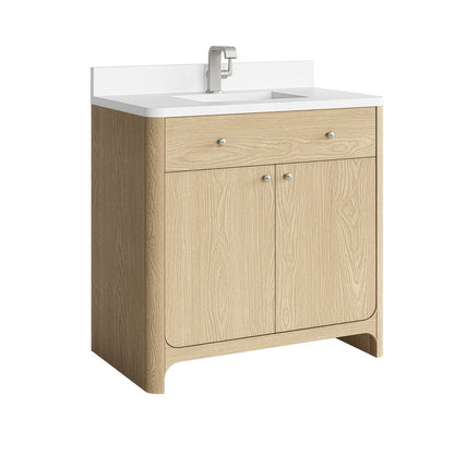 James Martin - Gracyn 36" Single Vanity, Coastal Driftwood, w/ 3 CM White Zeus Quartz Top - D125-V36-CSD-3WZ view 10
