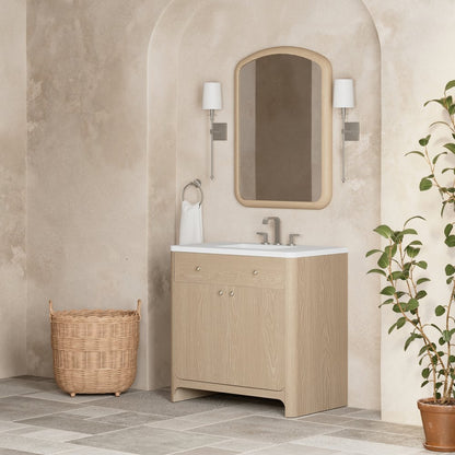 James Martin - Gracyn 36" Single Vanity, Coastal Driftwood, w/ 3 CM White Zeus Quartz Widespread Top - D125-V36-CSD-WWZ view 3
