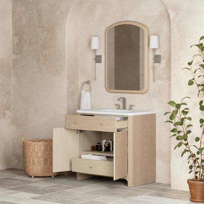 James Martin - Gracyn 36" Single Vanity, Coastal Driftwood, w/ 3 CM White Zeus Quartz Widespread Top - D125-V36-CSD-WWZ view 4