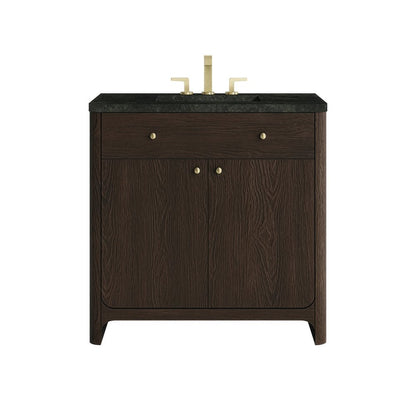 James Martin - Gracyn 36" Single Vanity, Sable, w/ 3 CM Phantome Eclos Widespread Top - D125-V36-SBL-WPHT view 1