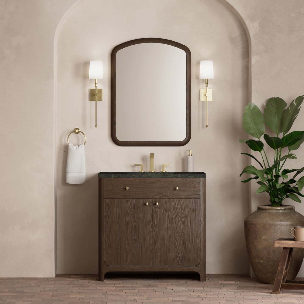 James Martin - Gracyn 36" Single Vanity, Sable, w/ 3 CM Phantome Eclos Widespread Top - D125-V36-SBL-WPHT view 2
